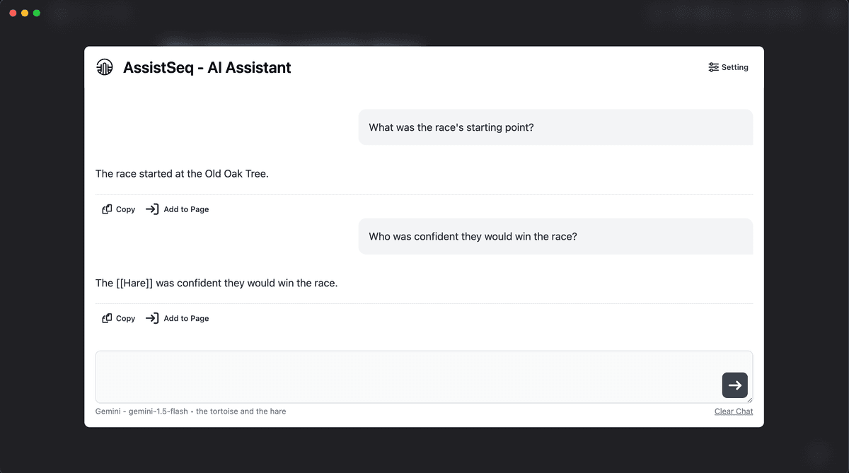 AssistSeq - AI Assistant